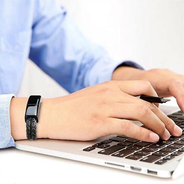 Leather Mini USB Bracelet Data Charging Cable